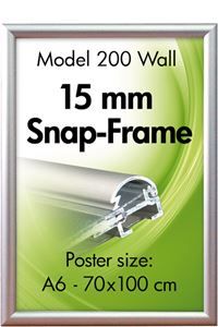 Alu Snap-Frame, væg, 15 mm