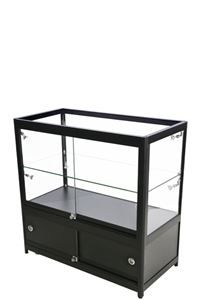 Showcase Counter, Duo with storage - Black