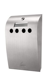 Cigarette Bin Convex Brushed