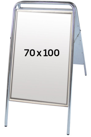 EXPO SIGN gadeskilt 22 mm 70x100 cm sølv