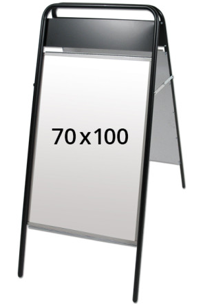 EXPO SIGN gadeskilt 22mm 70x100cm OD sort
