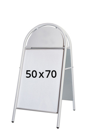 EXPO GOTIK LUX gadeskilt 32mm 50x70cm hvid