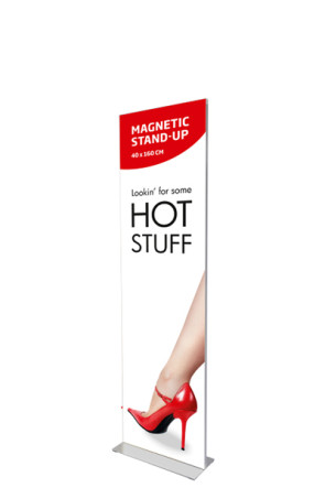 Magnetic stand-up 40x160cm. i sølv