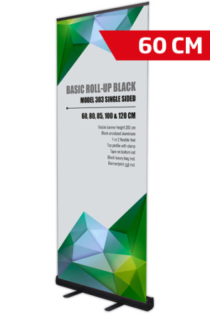 Basic Roll-up, Enkelt Model 60 - sort 