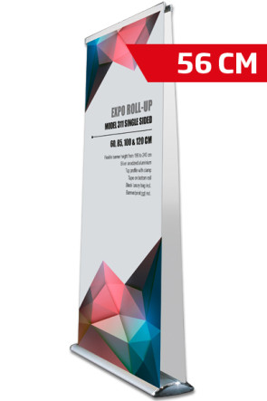 Expo Roll-up, Dobbelt Model 56cm - alu