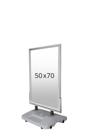 WIND-SIGN WATERBASE gadeskilt 45mm (G) 50x70cm alu 