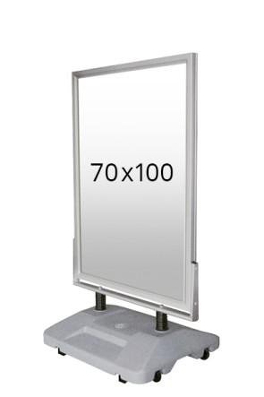 WIND-SIGN WATERBASE gadeskilt 45mm (G) 70x100cm alu 